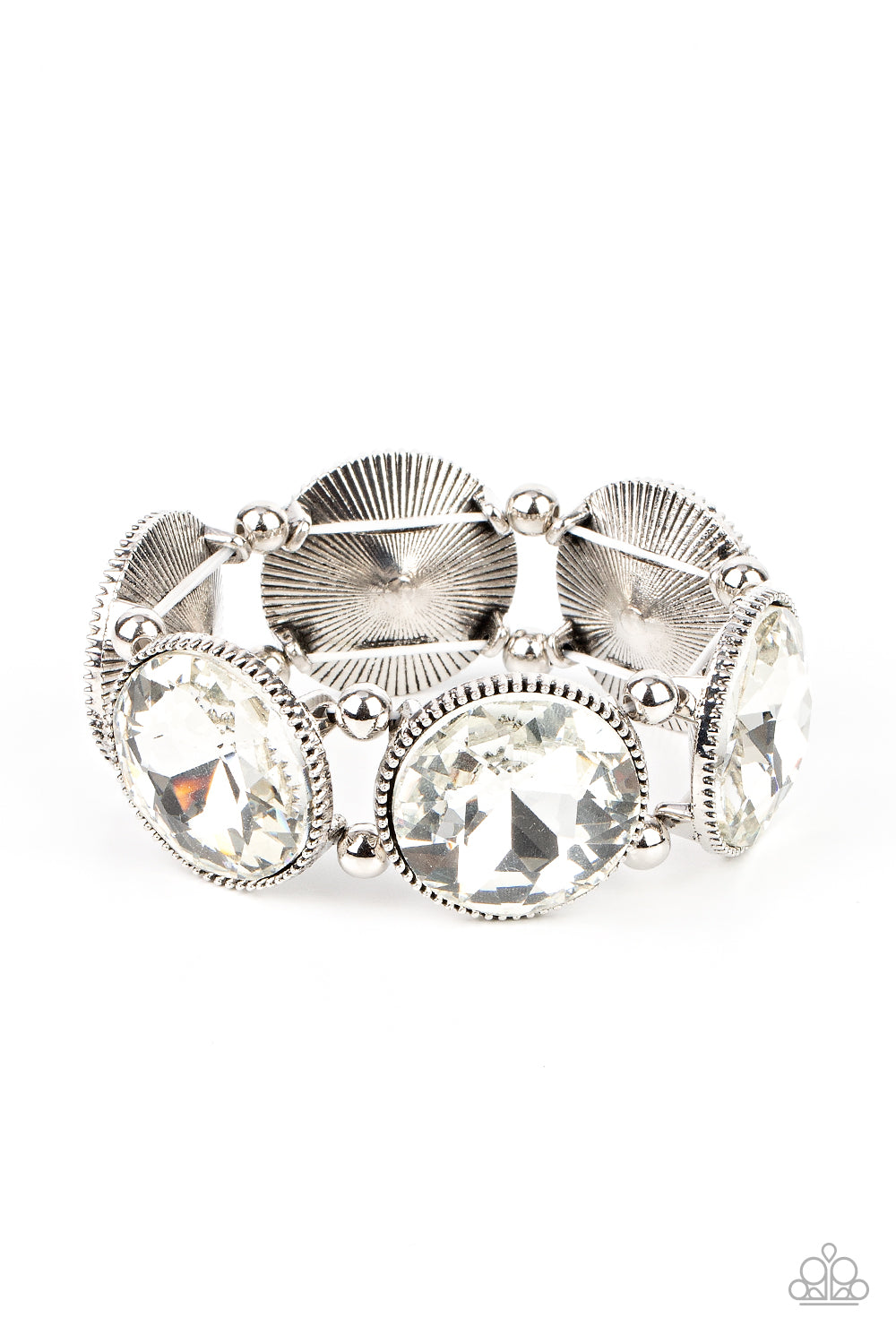 Powerhouse Hustle - White rhinestones bracelet