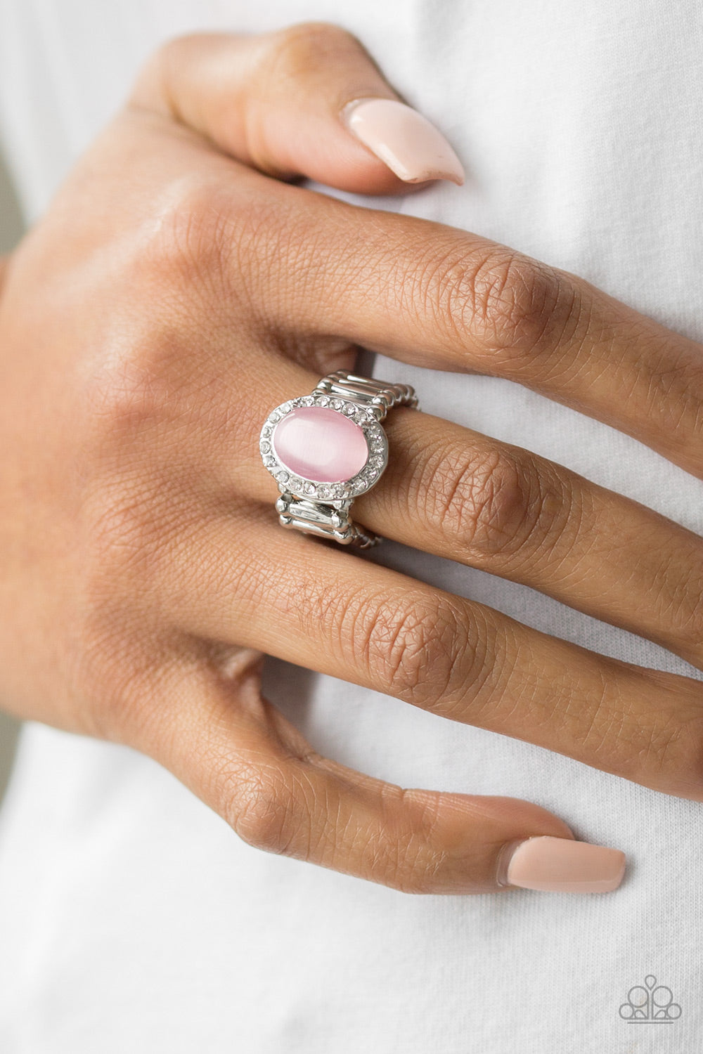 Laguna Luxury - Pink moonstone ring