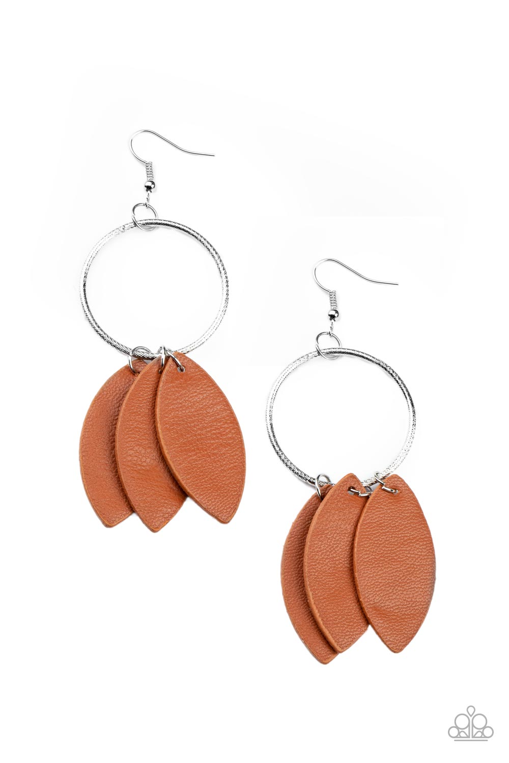 Leafy Laguna - Brown earrings