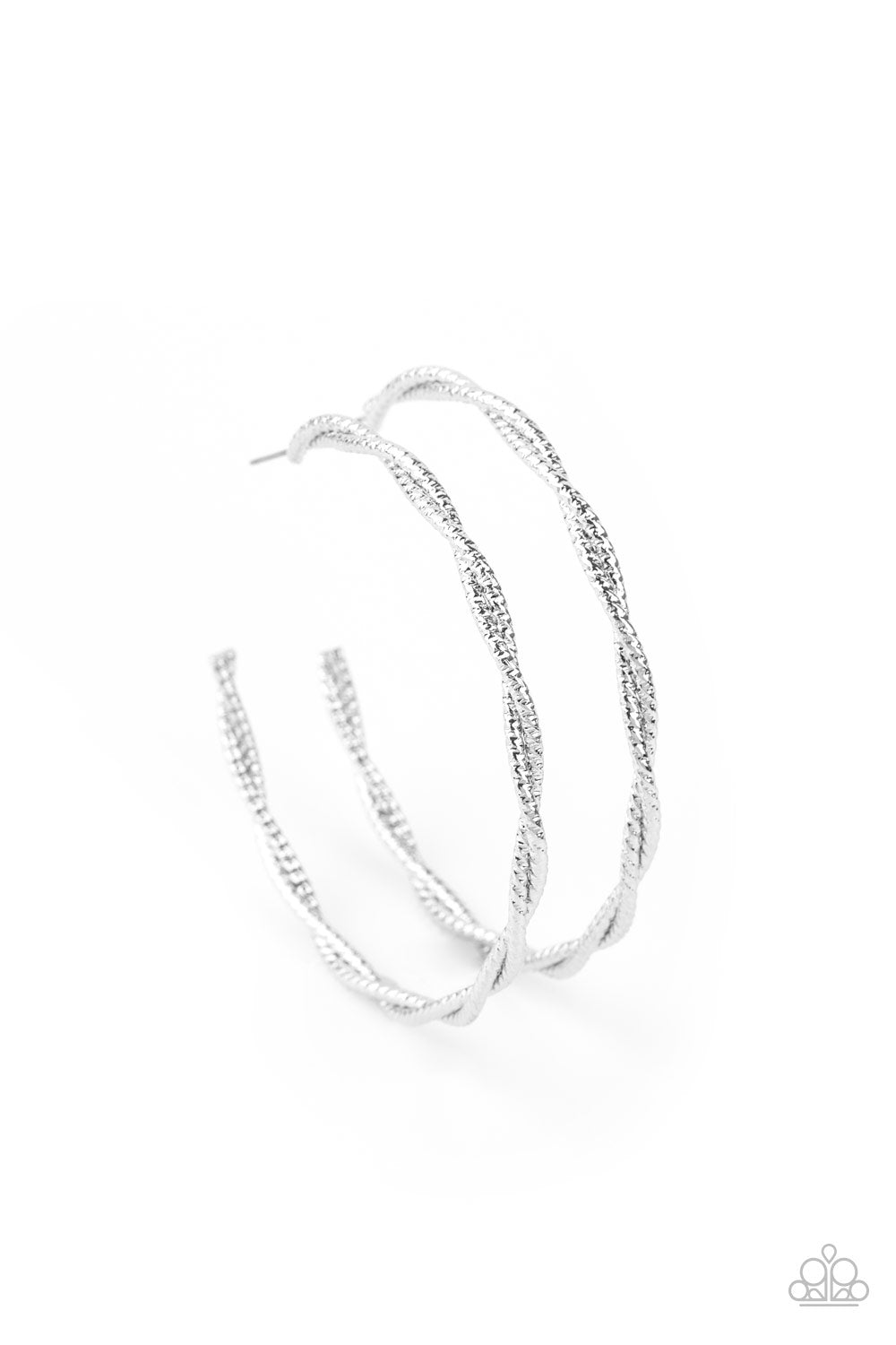 Totally Throttled - Silver hoop earrings