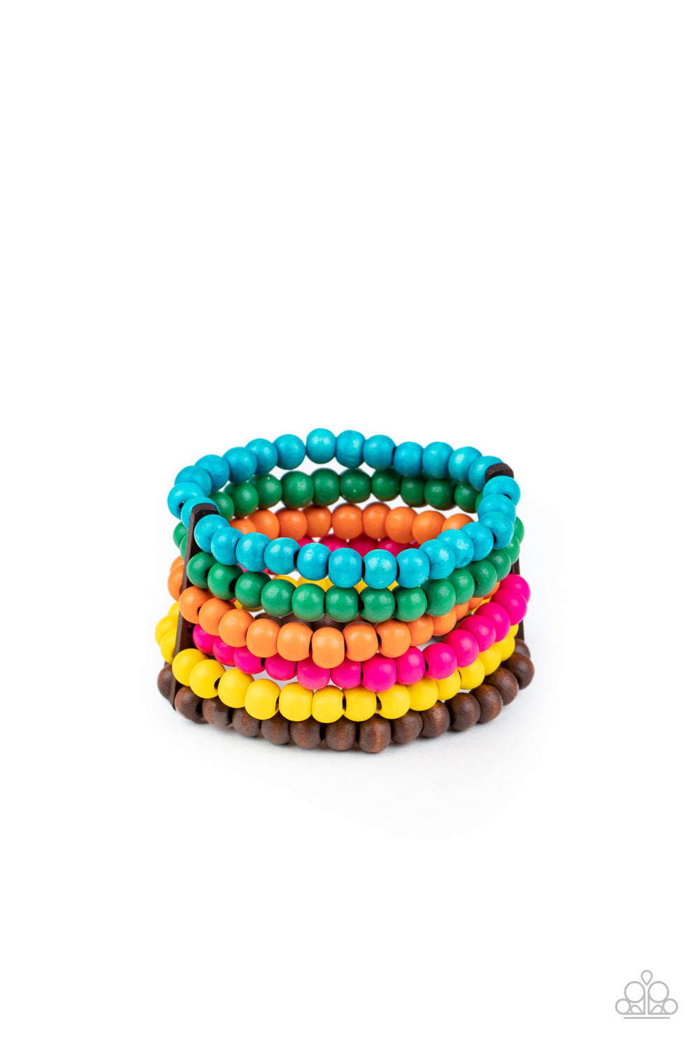 Diving in Maldives - Multicolor wood bracelet