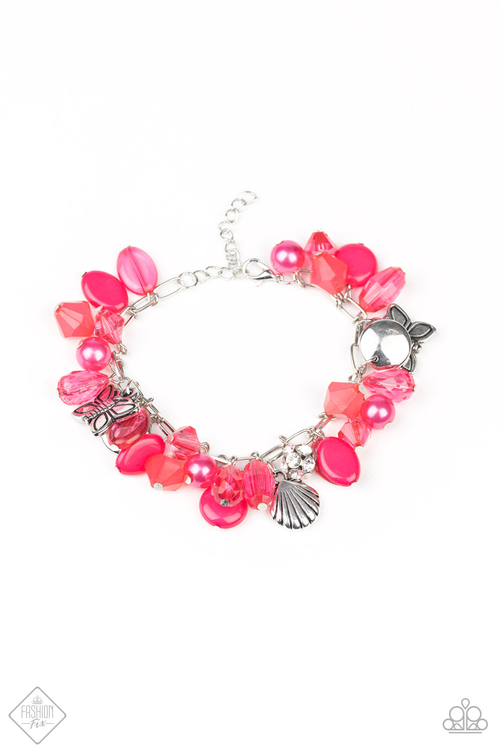 Beach Buzz - Pink necklace w/ matching bracelet