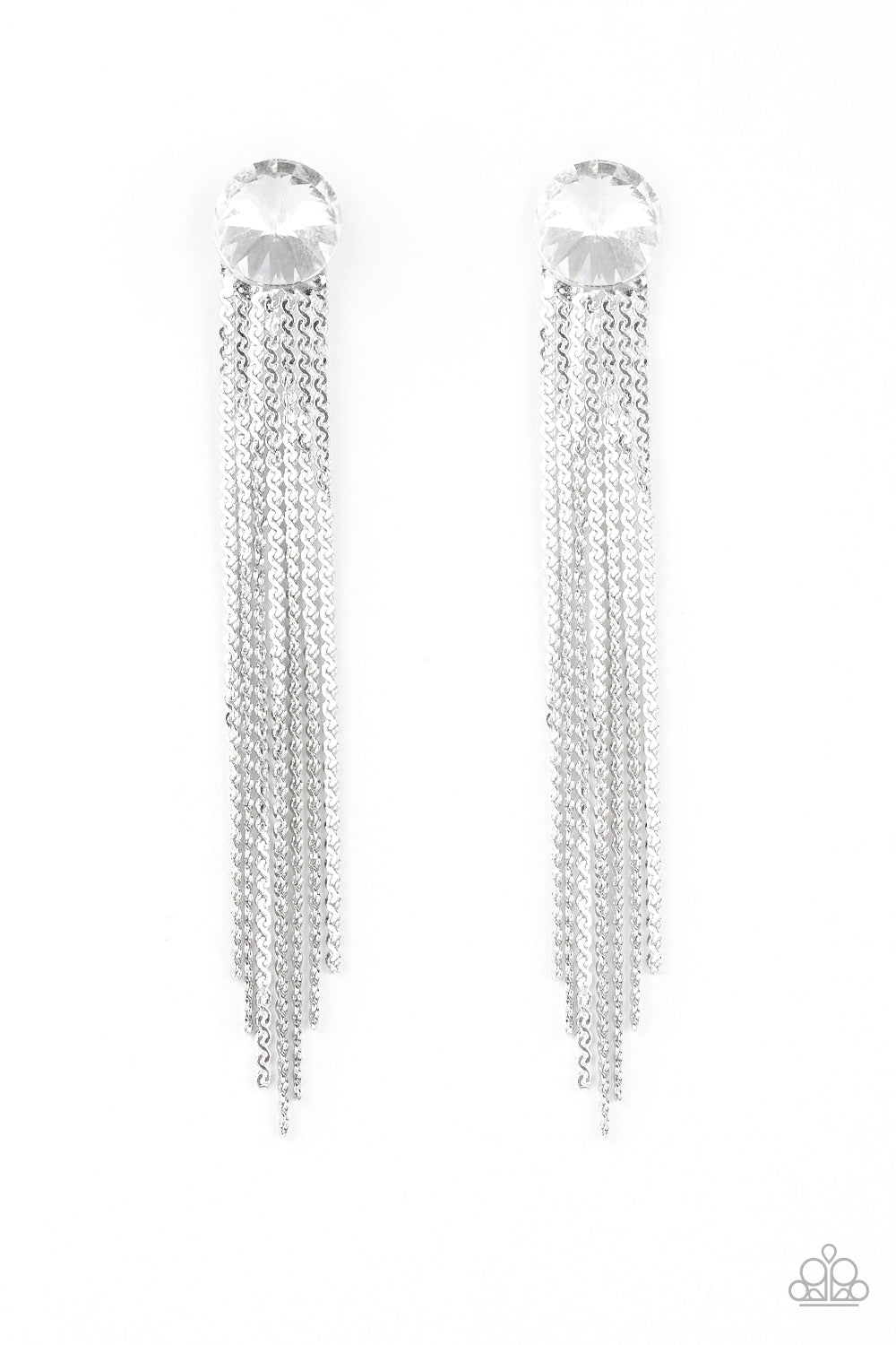 Level Up - White post earrings