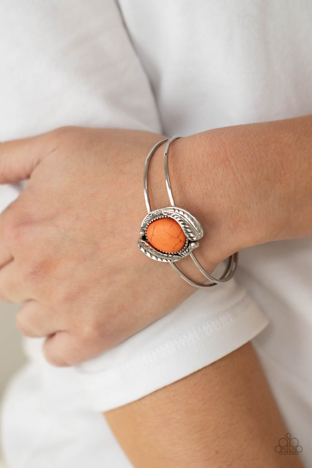 Living Off The BANDLANDS - Orange cuff bracelet