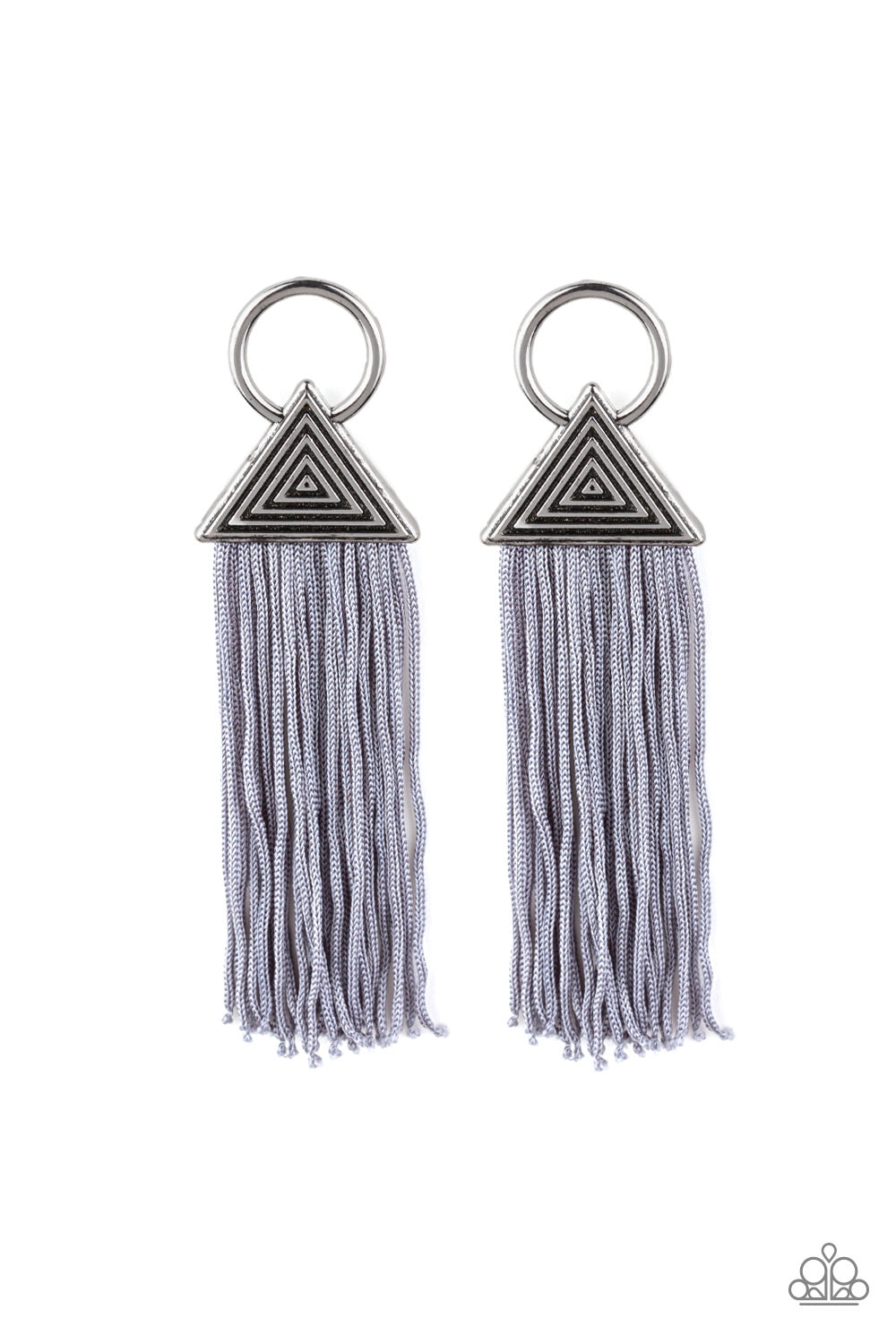 Oh My GIZA - Silver fringe earrings