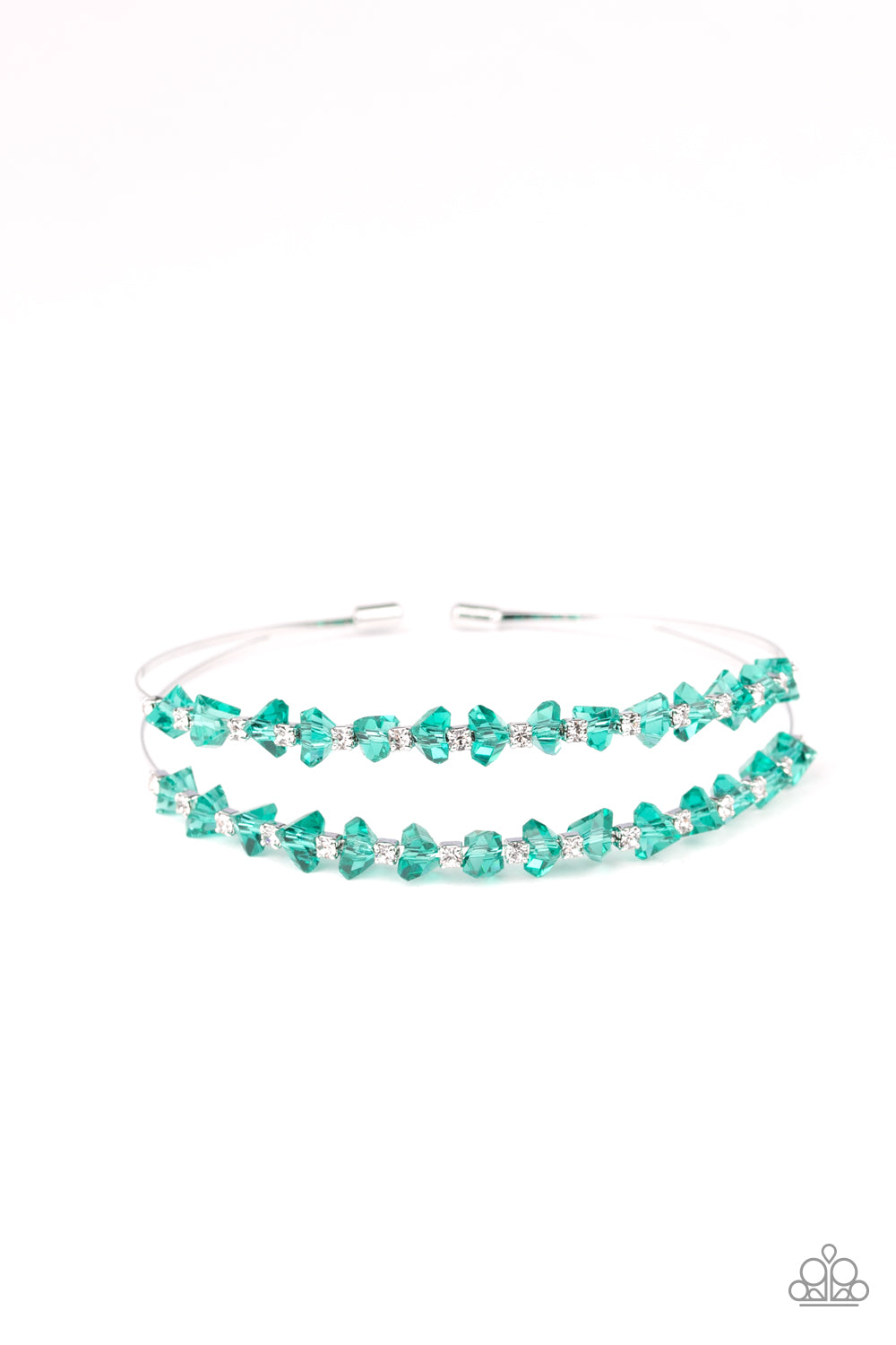 Prismatic Posh - Green cuff bracelet