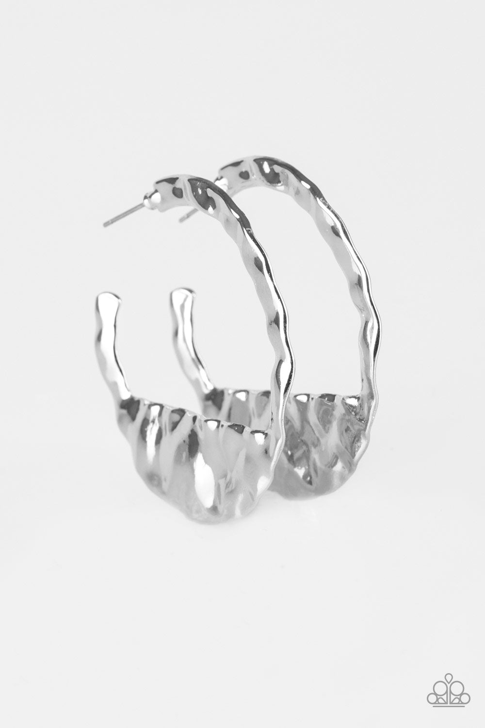 The BEAST Of Me - Silver hoop earrings