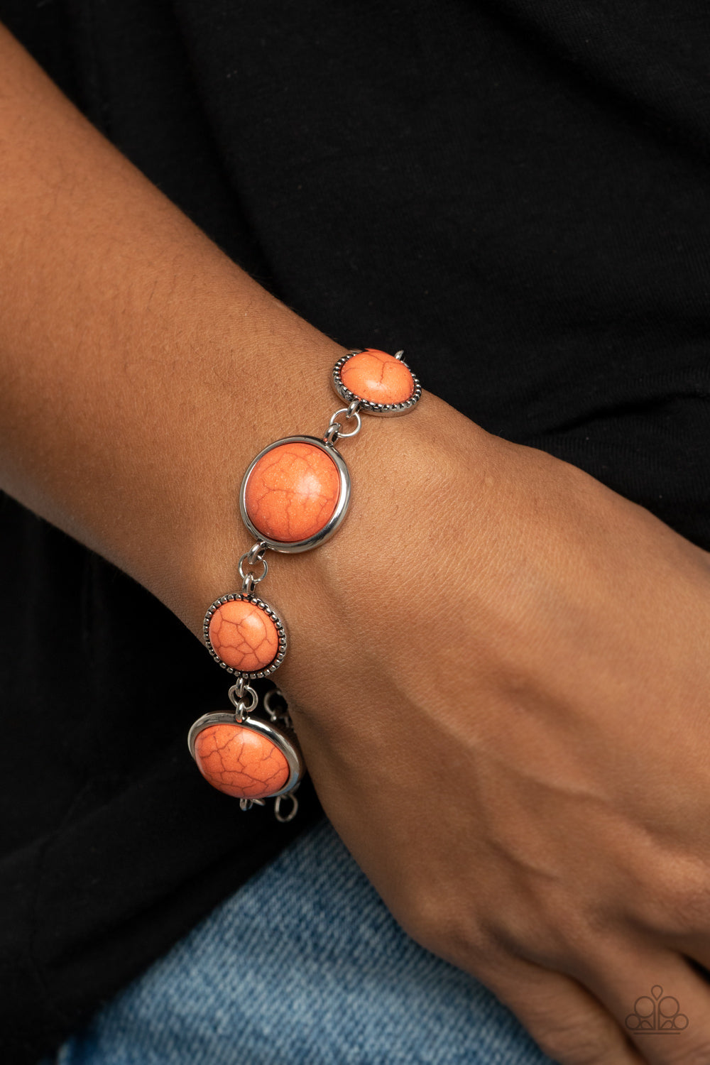 Terrestrial Trailblazer - Orange necklace w/ matching bracelet