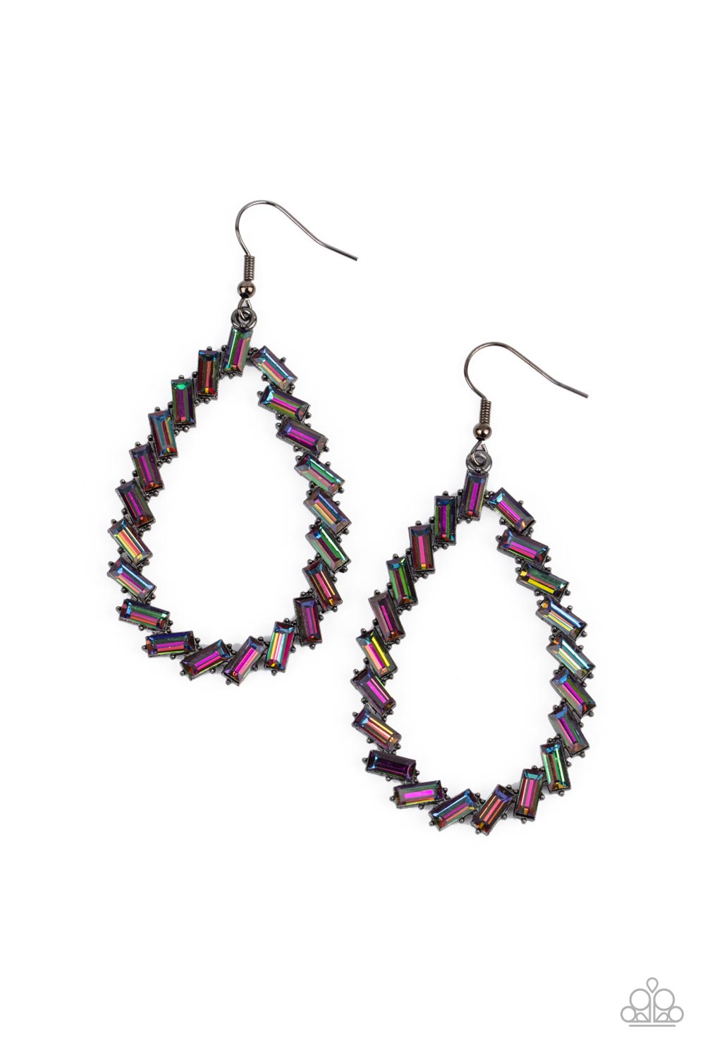 Striking RESPLENDENCE - Multicolor Iridescent earrings