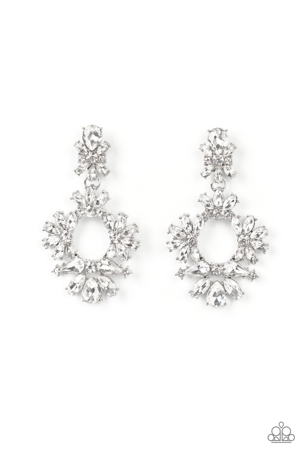 Leave them Speechless - White rhinestone post earrings (June 2022 Life of the Party)