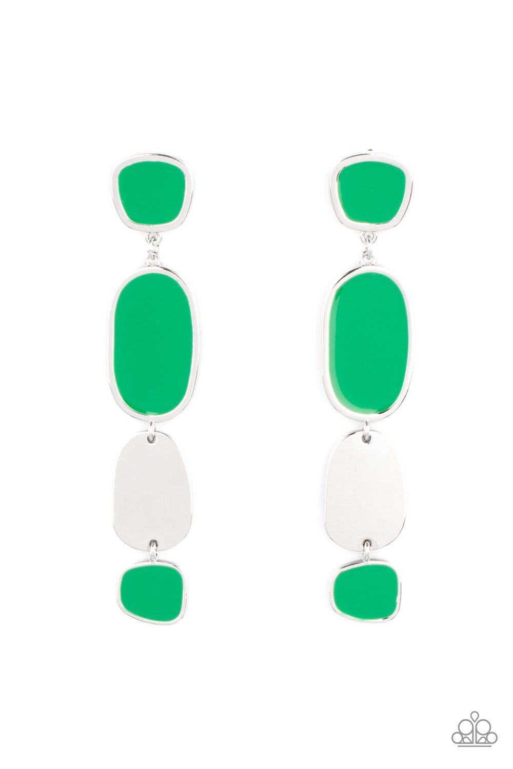 All Out Allure - Green earrings