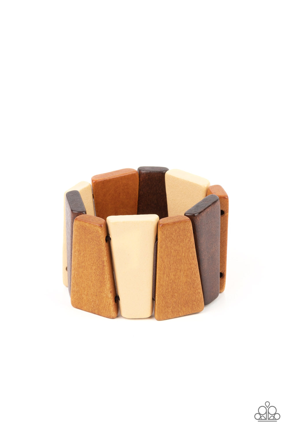 Barbados Backdrop - Brown/Multicolor wood bracelet