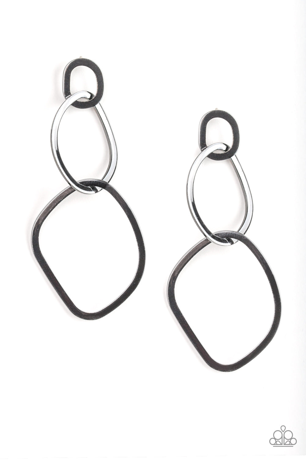 Twisted Trio - Black/GM earrings