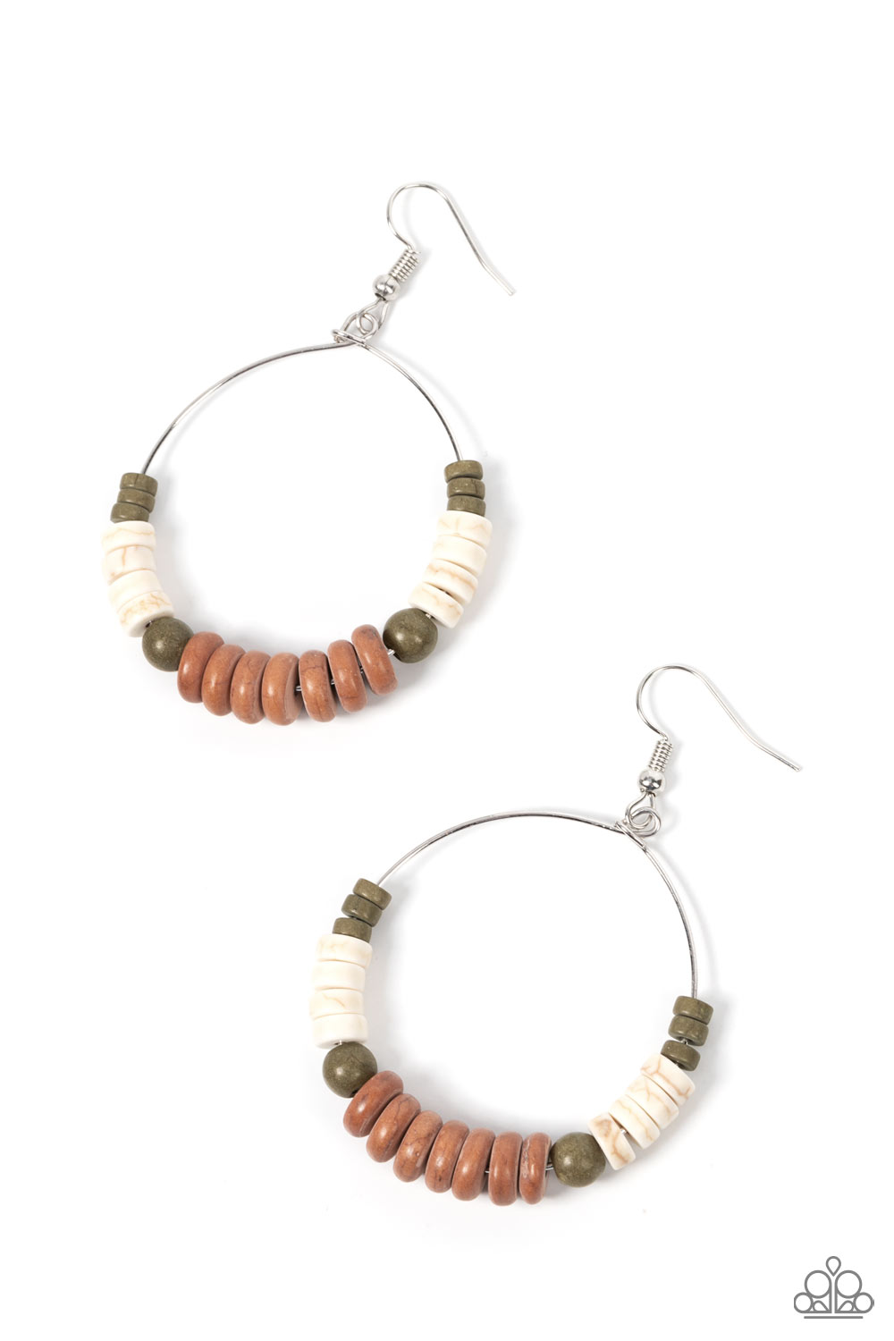 Earthy Esteem - Brown/Green earrings