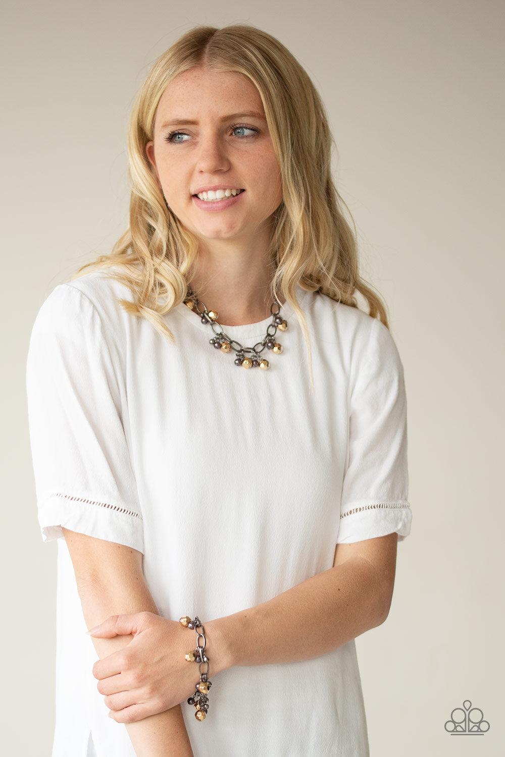 Make Do In Malibu - Multicolor/Mixed Metal necklace