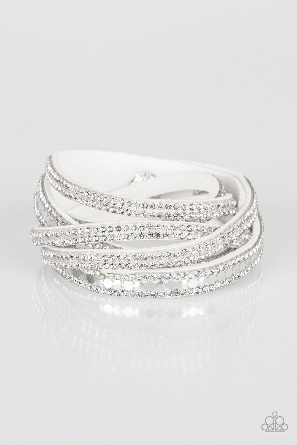 Rock Star Attitude - white wrap bracelet