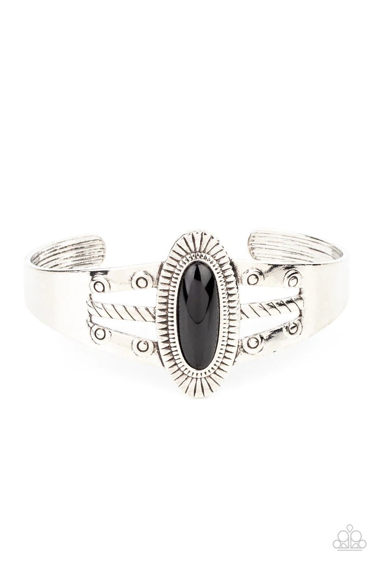 Wanderlust Walkabout - black cuff bracelet