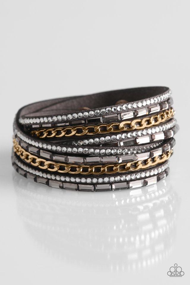 Cheaters Never Prosper -Silver/Gold wrap bracelet