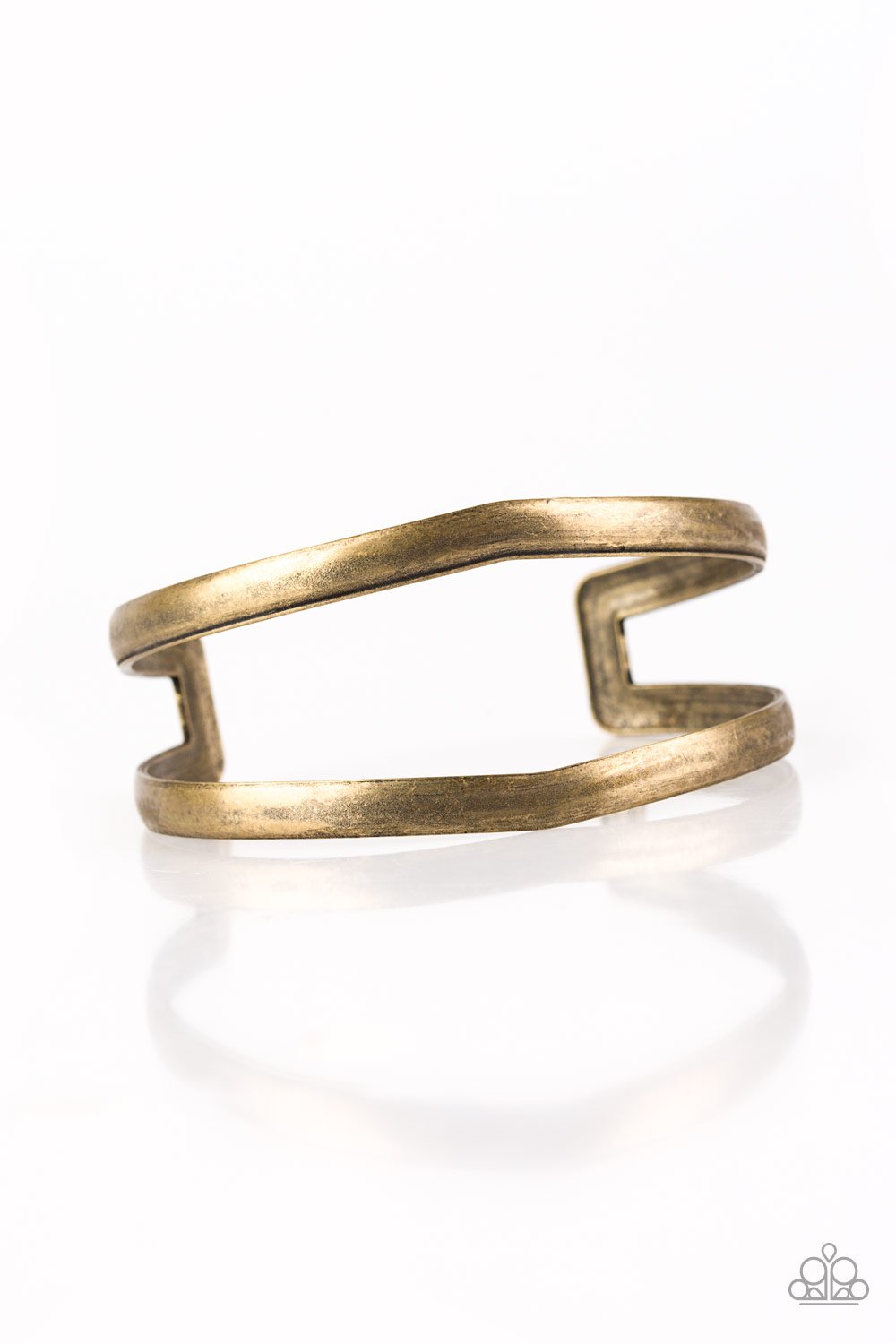 Palm Trees and Pyramids - Brass cuff bracelet