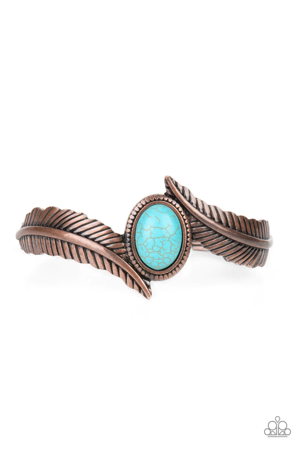 Wild Wild NEST - Copper/Turquoise Stone Cuff Bracelet
