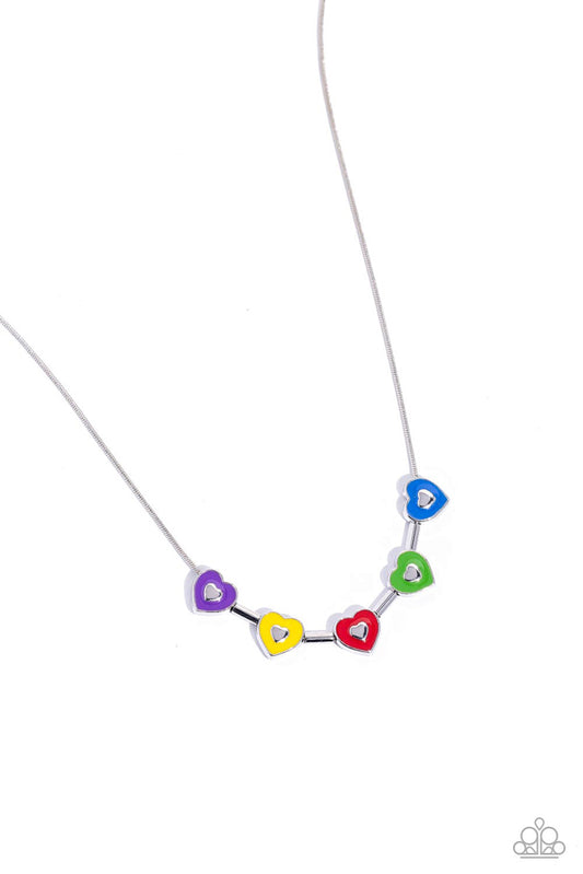 ECLECTIC Heart - Multicolor Necklace