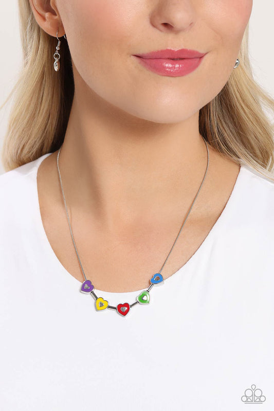 ECLECTIC Heart - Multicolor Necklace