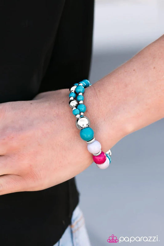 I COULD HAVE DANCED ALL NIGHT" MULTICOLOR BRACELET (Pink & Blue)