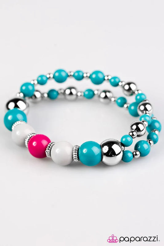 I COULD HAVE DANCED ALL NIGHT" MULTICOLOR BRACELET (Pink & Blue)