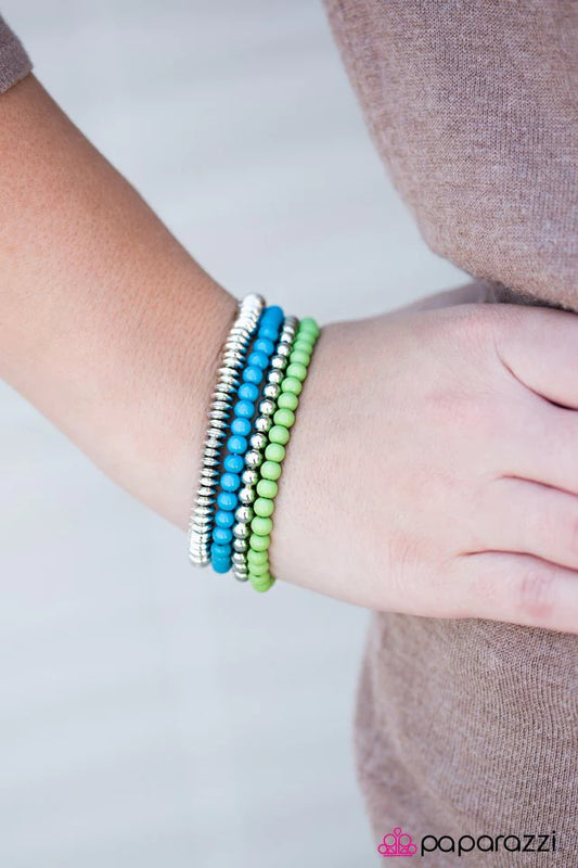 "COLOR COORDINATION" Blue/Green multicolor bracelet