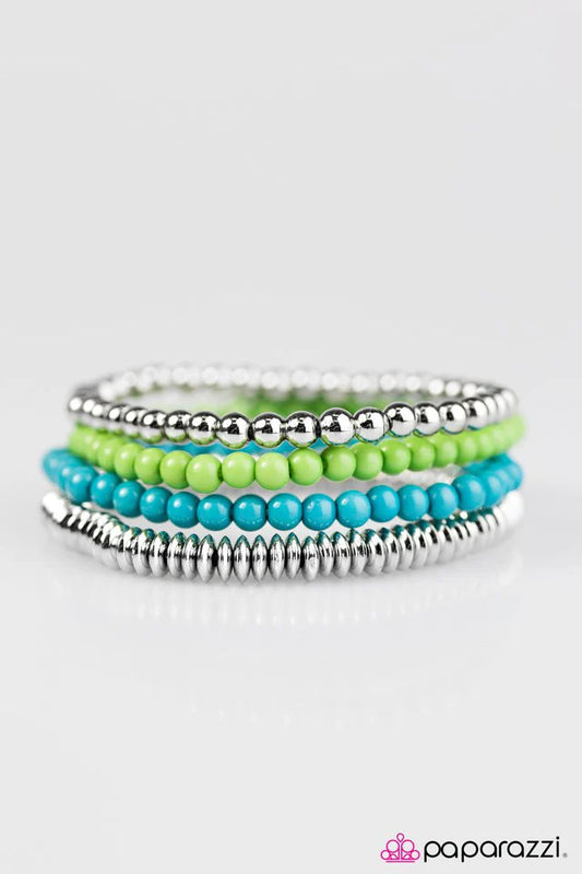 "COLOR COORDINATION" Blue/Green multicolor bracelet