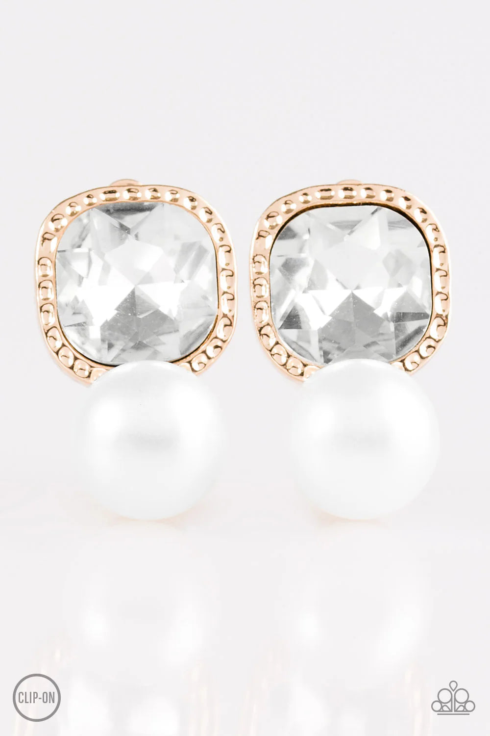Gatsby Gleam - Gold Clip-On earrings