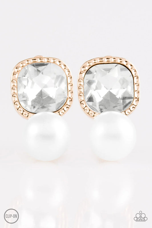 Gatsby Gleam - Gold Clip-On earrings