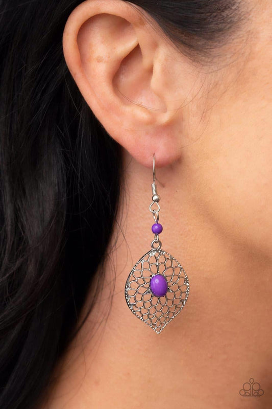 Perky Perennial - Purple Earrings