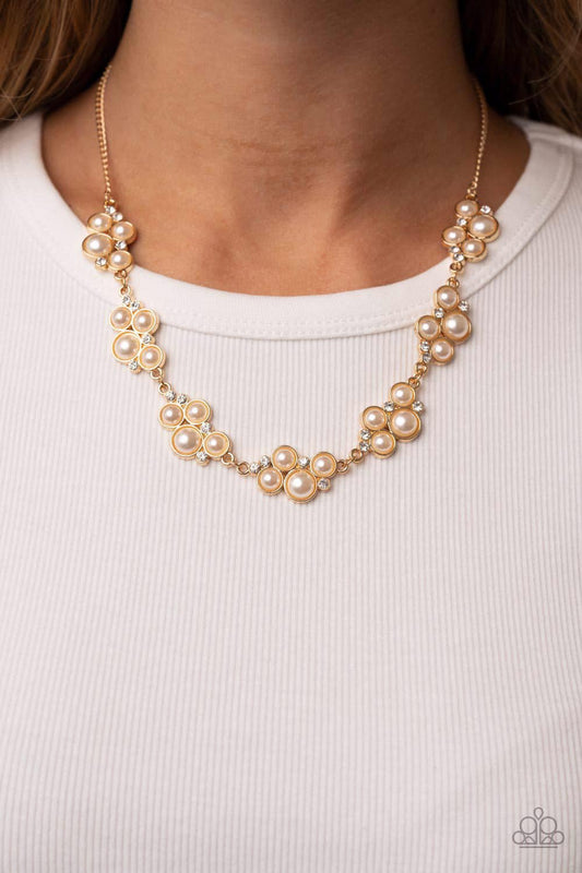 Grace to the Top - Gold Pearl necklace