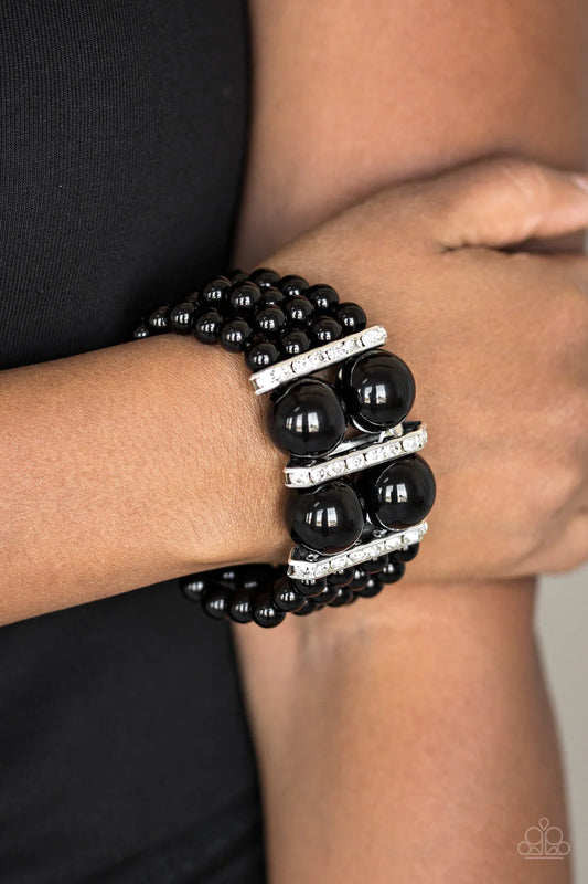 Romance Remix - Black Beads Bracelet