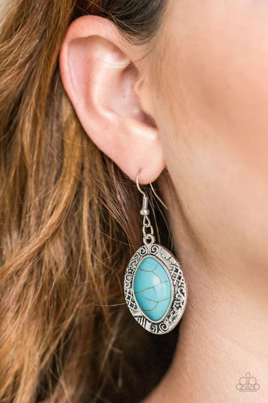 Aztec Horizons - Blue/Turquoise Earrings