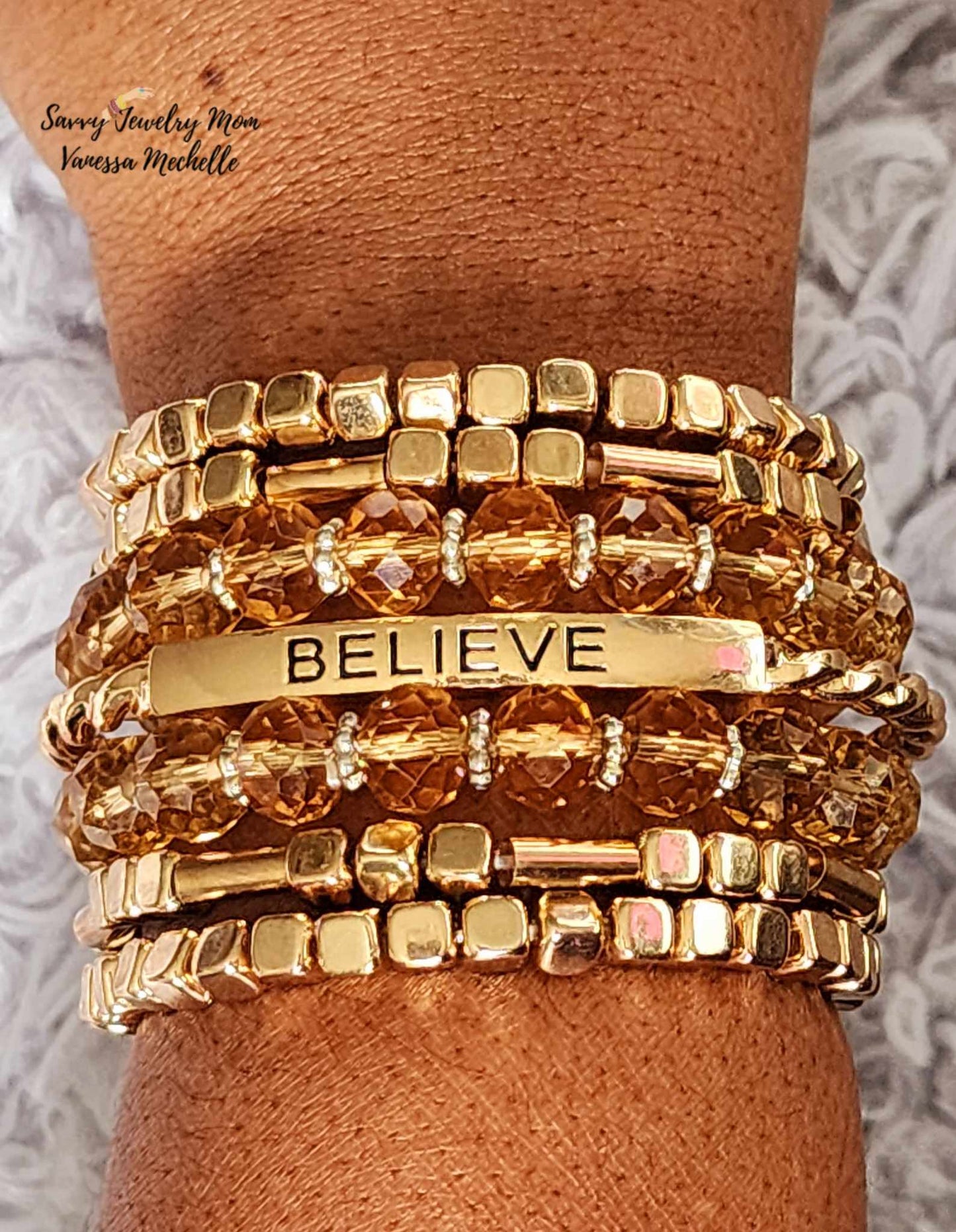 Savvy Wrist Swag #55 (Gold, 4 piece bracelet set)