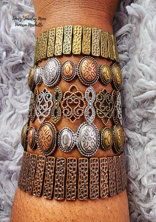 Savvy Wrist Swag #65 (Mixed Metal, 5 piece bracelet set)