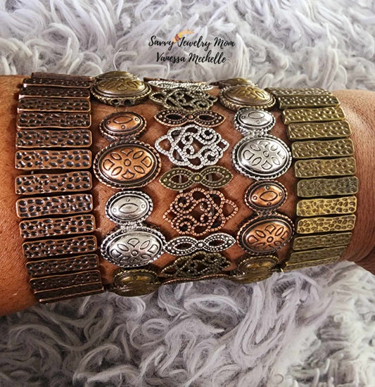 Savvy Wrist Swag #65 (Mixed Metal, 5 piece bracelet set)