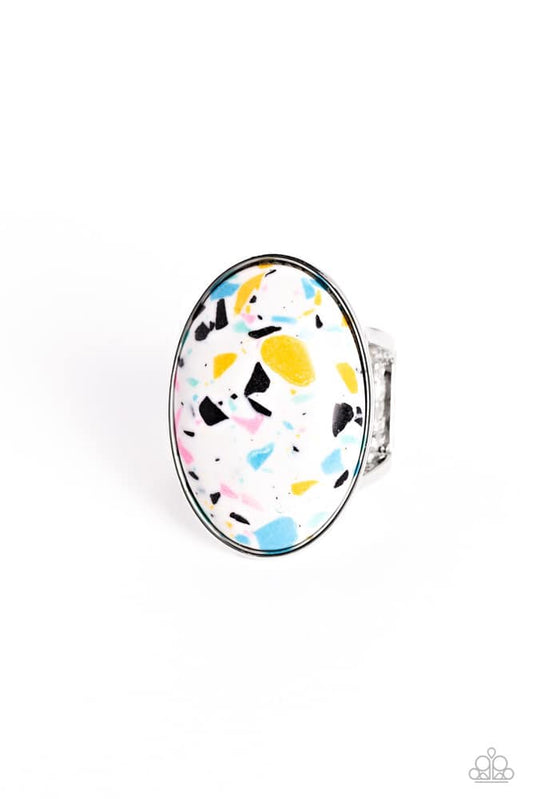Terrazzo Tease - White/Multicolor Ring