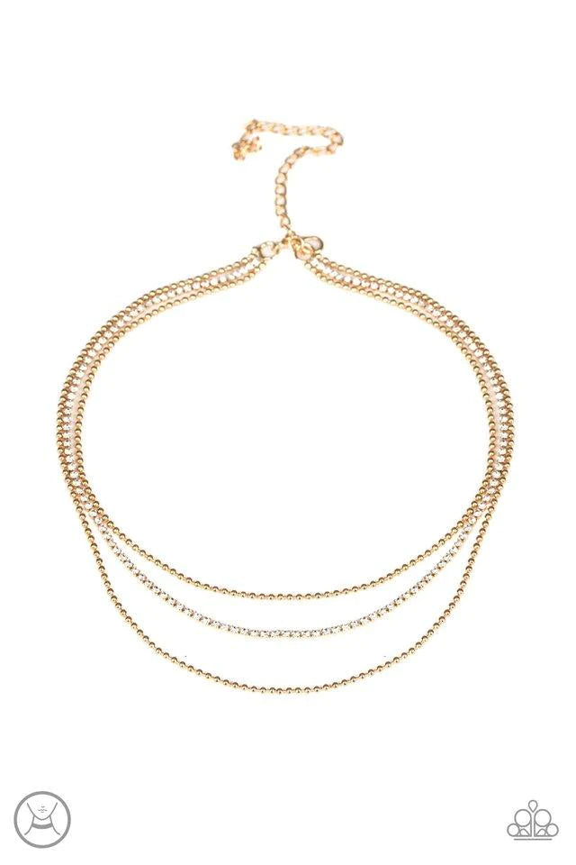 Retro Minimalism - Gold Choker Necklace