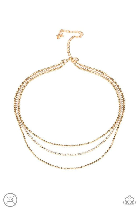 Retro Minimalism - Gold Choker Necklace