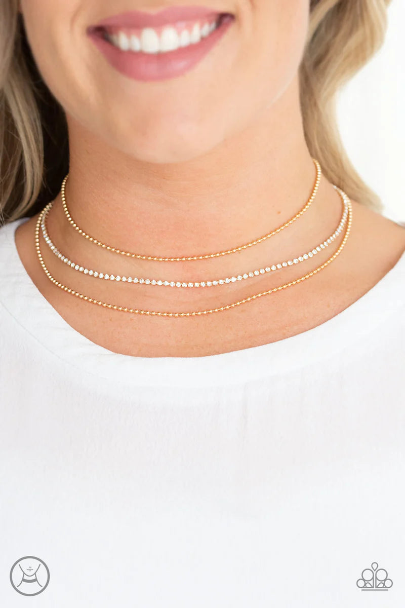Retro Minimalism - Gold Choker Necklace