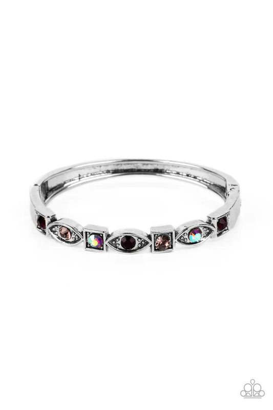 Poetically Picturesque - Purple Rhinestone Bracelet