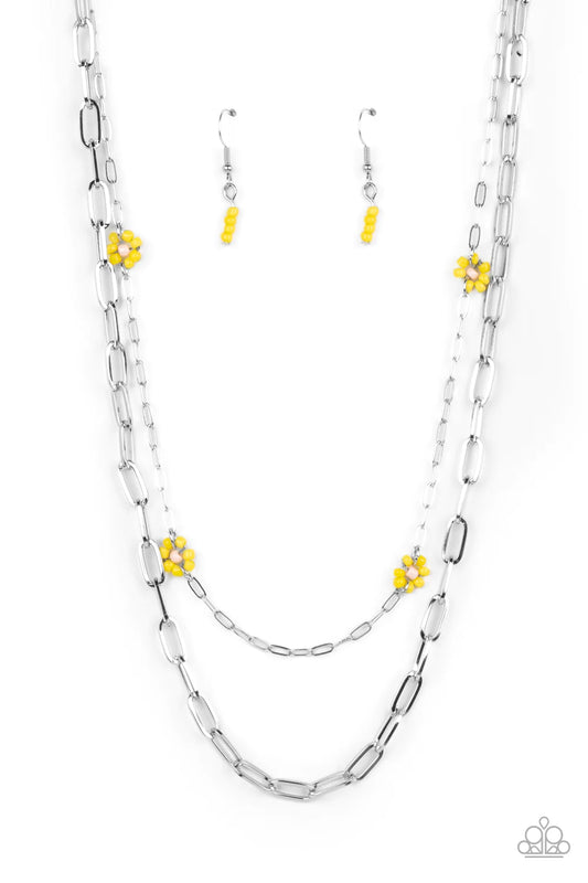 Bold Buds - Yellow Necklace