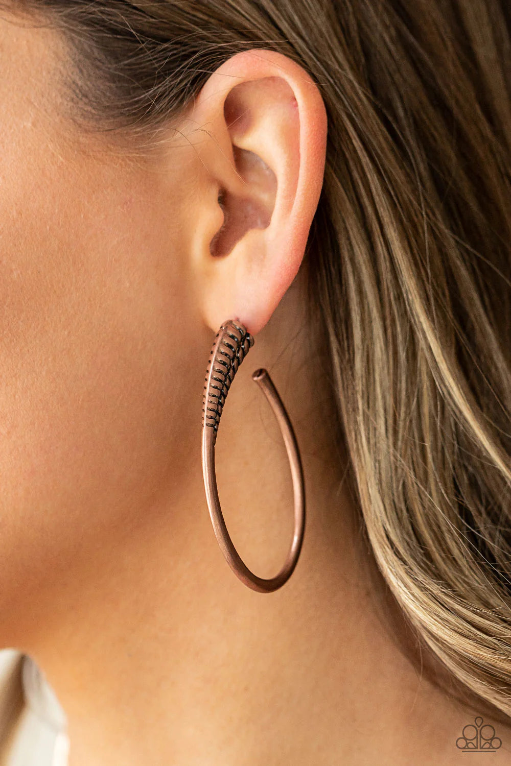 Fully Loaded - Copper Hoop Earrings