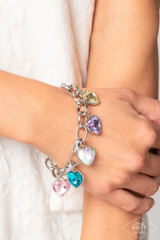 Candy Heart Charmer - Multicolor Heart-Inspired Bracelet