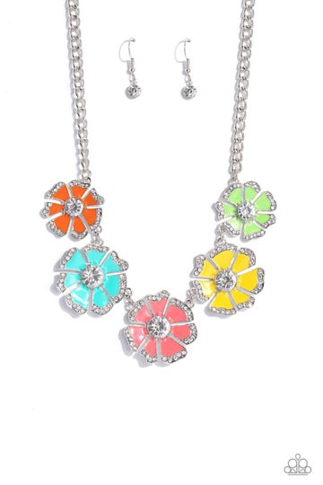 Playful Posies - Multicolor Necklace