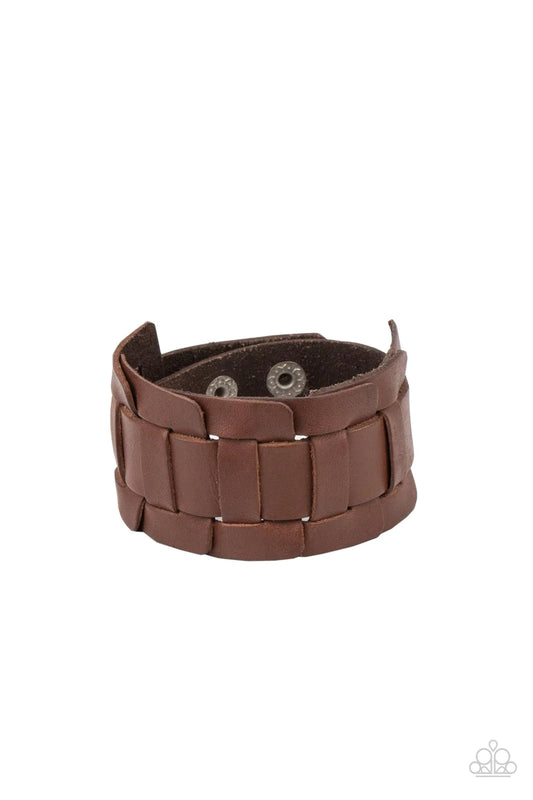 Plainly Plaited - Brown Urban Bracelet