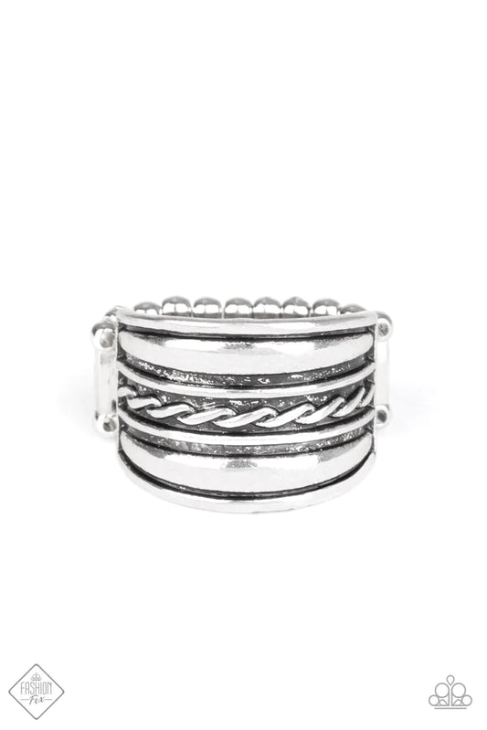 "Let It LAYER" silver ring